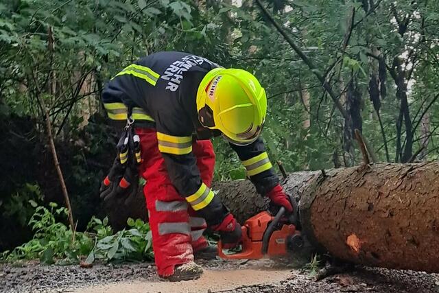 Unwetter forderte die Florianis aus Steyr Land
