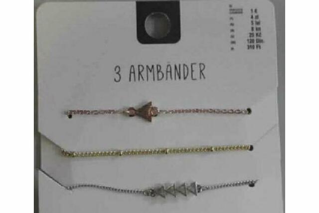 Zu hoher Cadmium-Wert in Armbändern | Foto: TEDi GmbH & Co. KG