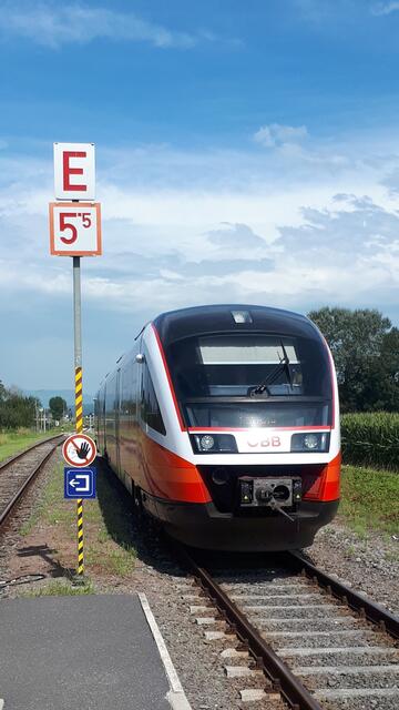Mit 55 km/h zuckelt die Thermenbahn bei Bierbaum durch das Thermenland. Eine Beschleunigung würde die Bahn attraktiver machen. | Foto: Fahrgast
