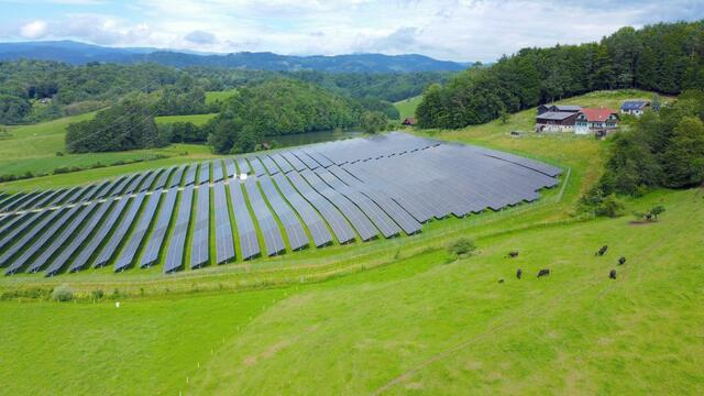 Die erste Freiflächen-Photovoltaikanlage von Enery wurde unlängst in Gleinz, in der Nähe von Frauental an der Laßnitz in Betrieb genommen. | Foto: Enery