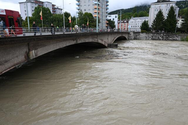 Der Pegel am späten Nachmittag in Innsbruck | Foto: Königer
