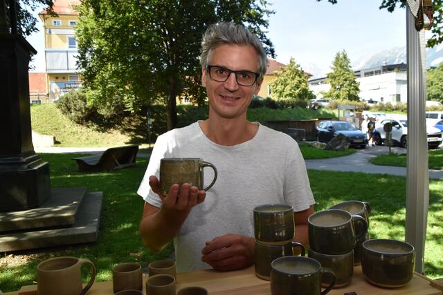 Daniel Zanger aus Absam zeigte seine kreativen Arbeiten. | Foto: Kendlbacher