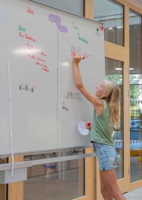 Katharina arbeitete mit einer ABC-Scheibe. | Foto: Stefanie Giefing