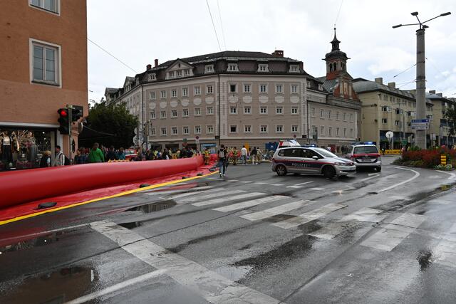 Hochwasserschutz-Wall in Innsbruck | Foto: Königer