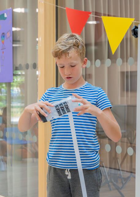Daniel zeigte einen Flachencode. | Foto: Stefanie Giefing