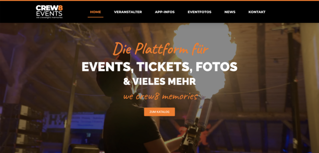 Das Unternehmen CREW8 EVENTS wurde im März 2023 gegründet.  Die Leistungen erstrecken sich von Eventbegleitung mit Foto und Videografie bis hin zu Drucksorten, Social-Media-Begleitung uvm. Zusätzlich gibt es ein Dashboard, welches ein unkompliziertes, intuitives Anlegen von Events für Veranstalter ermöglichen soll. Events können schnell und einfach gefunden und Tickets gekauft werden. Die App bietet zudem eine unkomplizierte Kontaktaufnahme mit Taxiunternehmen in der Nähe. Viele weitere Features wie zB eine Karte inklusive Routenplaner, welche alle Events in der Nähe darstellt, machen die App einzigartig. Das Dashboard, die Web- und Mobile-App und die Ticket-Scanner-App werden ab Herbst 2023 online verfügbar sein. | Foto: Crew8 Events