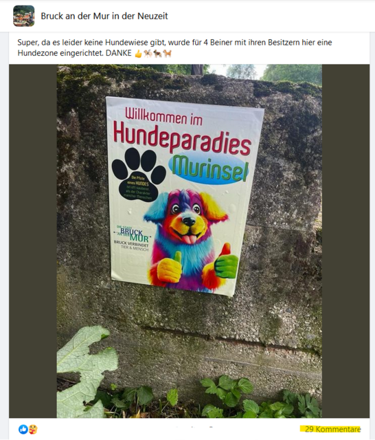 "Eigeninitiative" eines Hundebesitzers. | Foto: Facebook