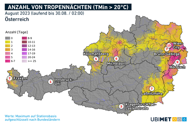 Neben Hochwasser bot uns der August auch eine längere Hitzewelle. | Foto: Ubimet