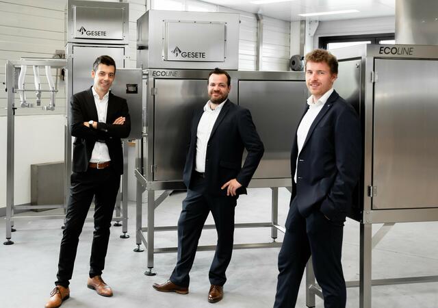 Das Führungstrio: Ing. Manuel Hartmann, Lukas Prestel und Inhaber Martin Werfring