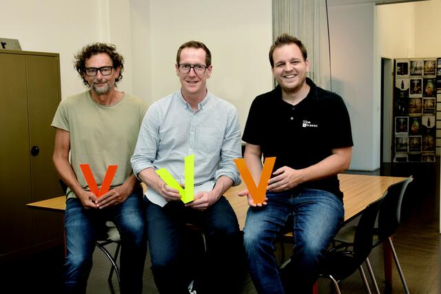 Vorarlberger Kreativpreis-Macher: Marty Rauch, Martin Dechant und Christian Lampert. (von links) | Foto: FG Werbung und Marktkommunikation/Andrea Fritz-Pingerra