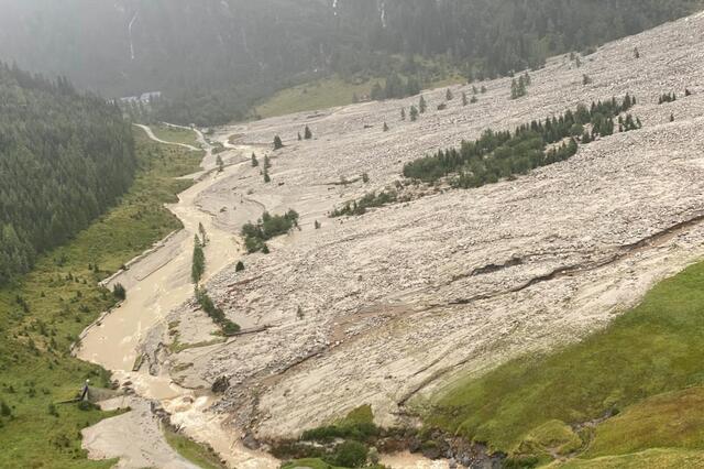 Das Hochwasser sorgte für viel Zerstörung in Rauris. | Foto: WLV/Gebhard Neumayr