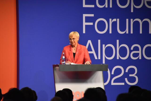 Die slowenische Präsidentin Nataša Pirc Musar sprach sich ebenfalls für ein "stärkeres Europa" aus.  | Foto: Barbara Fluckinger