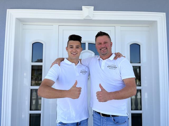 Ein Erfolgsteam: Matteo und Martin Schützenhöfer. | Foto: Schützenhöfer