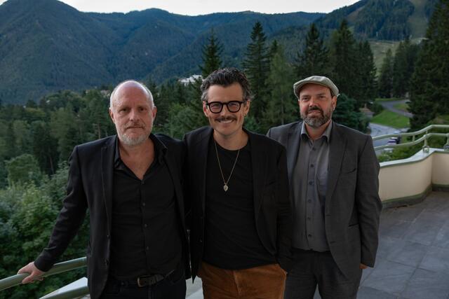 Die Stars des Abends: Christoph Grissemann, Manuel Rubey und Robert Stachel.