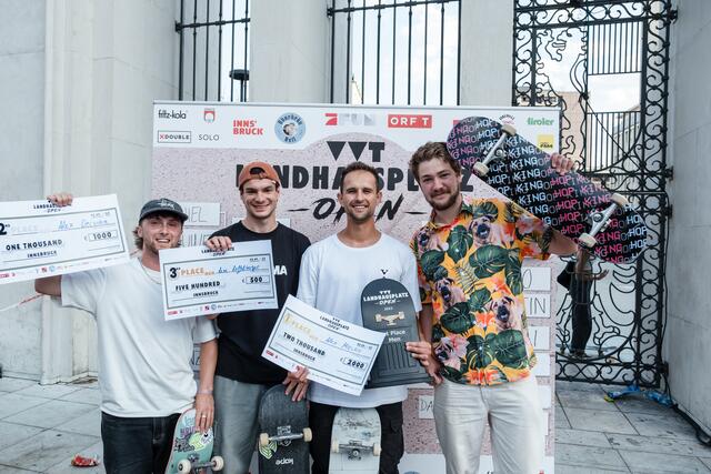 Die vier Gewinner der VVT Landhausplatz Open | Foto: Manuel Kokseder