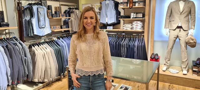 Sandra Durlacher-Laschober über die Stimmung im Modehandel in der Weizer Innenstadt. | Foto: Laschober