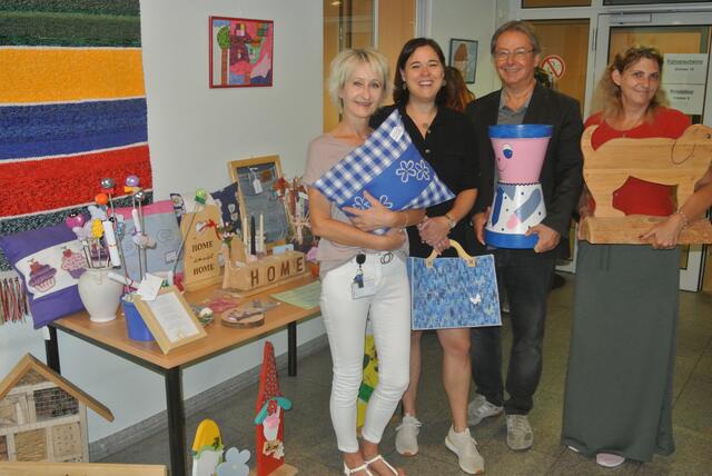 Herbstliches auf der BH: Karin Posch, Jenny Znaymer, Werner Zechmeister und Eva Reichl | Foto: BH Mattersburg