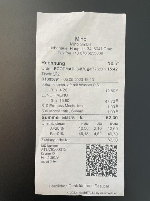 Ein All-can-eat-Mittagessen mit drei Personen im japanischen Restaurant Miho kostet um die 60 Euro. | Foto: RMS
