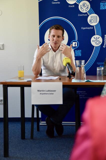 Martin Lublasser, Co-Gründer und CEO von Anywhere.Solar hat mit seinem Unternehmen die letzte FACTORY absolviert. | Foto: Carmen Kurcz