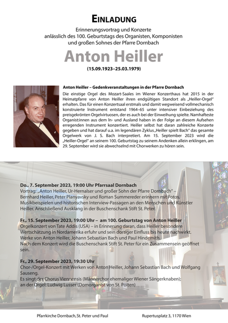 Heiller Großer Hernalser: Komponist Anton Heiller wird in Dornbach gefeiert ...
