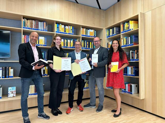 Friedrich Oelschlägel, Anamaria Lisjak, Patrick Danowski, WKNÖ-Außenstellenobmann Markus Fuchs und Silvia Bode (v.l.). | Foto: Karin Schuh