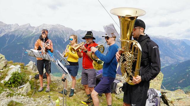 Die musikalische Umrahmung einer Bläsergruppe der Stadtkapelle Landeck. | Foto: Feuerwehr Landeck