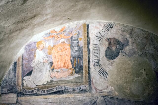 Bild # 5106: in der Klangkapelle wurden im Zuge der Renovierungsarbeiten auch Reste alter Wandmalereien freigelegt. | Foto: © by Ing. Günter Kramarcsik