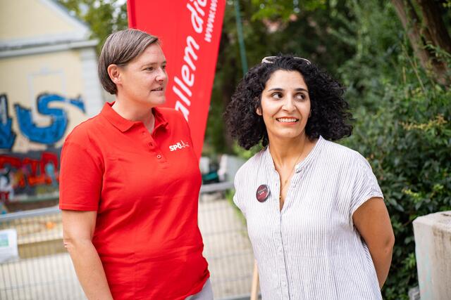 Stefanie Vasold (li.) und Saya Ahmad (re.) | Foto: SPÖ Frauen/1080