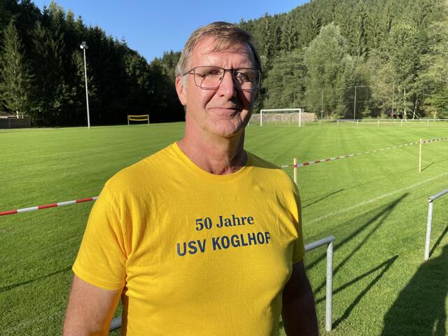 Obmann Klaus Kink war mit dem Jubiläumsfest des USV Koglhof sehr zufrieden. | Foto: RegionalMedien Steiermark/Hofmüller