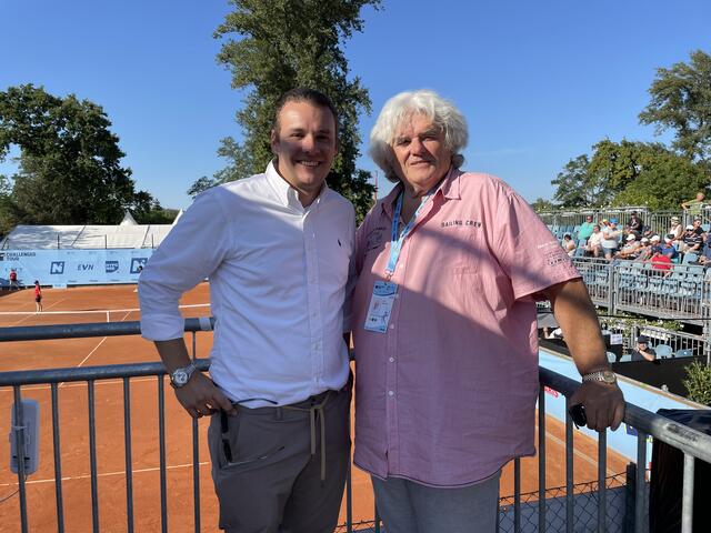 Turnierdirektor Florian Leitgeb und TC Tulln Obmann Josef Beinhardt. | Foto: Victoria Edlinger