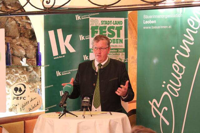 Kammerobmann Andreas Steinegger organisiert das Stadt-Land Fest. | Foto: RegionalMedien Steiermark