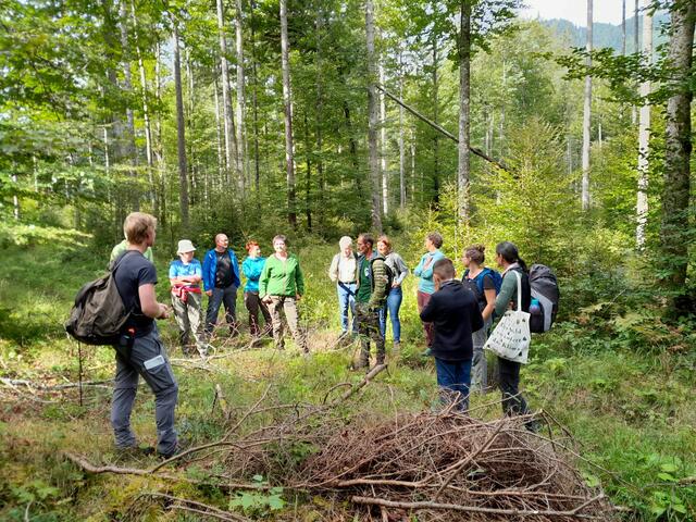 Auch in Brandenberg führten die ÖBf-Experten durch den Wald rund um das Kaiserhaus.  | Foto: Öbf