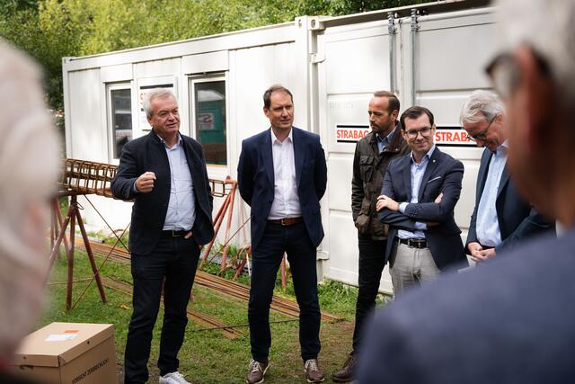 Verkehrsreferent Landeshauptmann-Stvellvertreter Anton Lang anlässlich eines Baustellenbesuches in Neuberg an der Mürz. | Foto: Land Steiermark/Resch.
