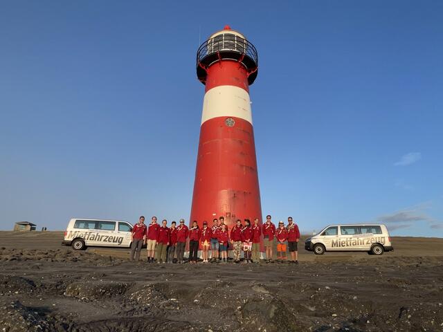 18 Pfadfinder aus Reutte schlugen ihr Sommerlager heuer für acht Tage an der Nordsee auf. | Foto: Pfadfinder Reutte