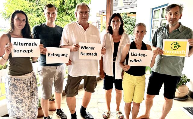Das Kernteam von Vernunft statt Ostumfahrung: M. Daniel, M. Klausner, K. und R. Linauer, I. Nemeth und Ch. Watz.  | Foto: VSO