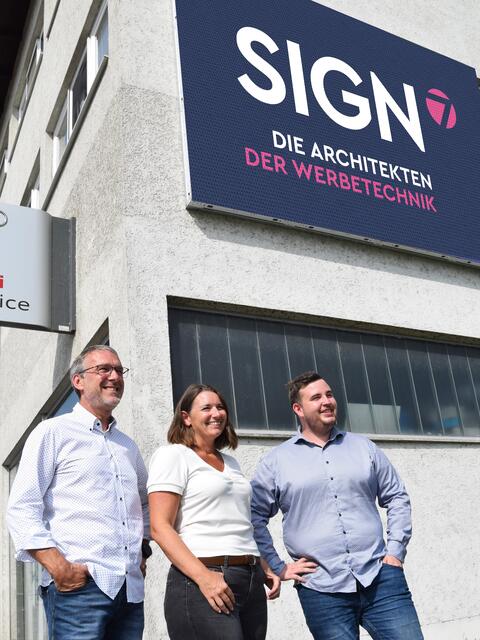 Andreas Reitbauer, Romana Weinhauser, Fabio Kohout von Sign7 | Foto: Sign7 GmbH