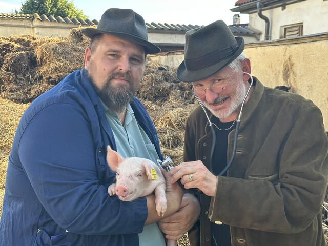 Michael Litschauer (l.), Othmar Ableidinger und "Friederike" | Foto: privat