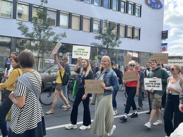 "Keine dritte Spur für die A9" fordern auch die Grünen Steiermark. | Foto: RegionalMedienSteiermark