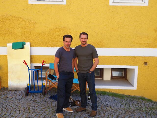 Alexander Pschill und Daniel Gawlowski in einer Drehpause | Foto: BRS/Haslberger