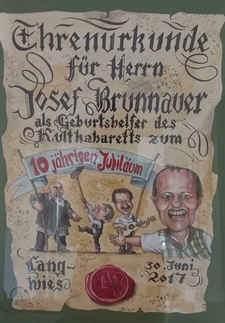 Ehrung zum 10-Jahr-Jubiläum.