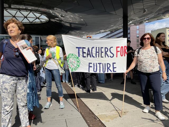 Unterstützung bekam die Bewegung auch von den Teachers for future. | Foto: RegionalMedienSteiermark
