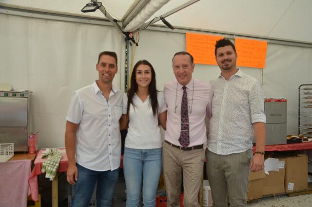 "Postwirt"-Crew: Sebastian Pliesnig, Anna und Franz-Josef Schmidt, Marcel Pirih