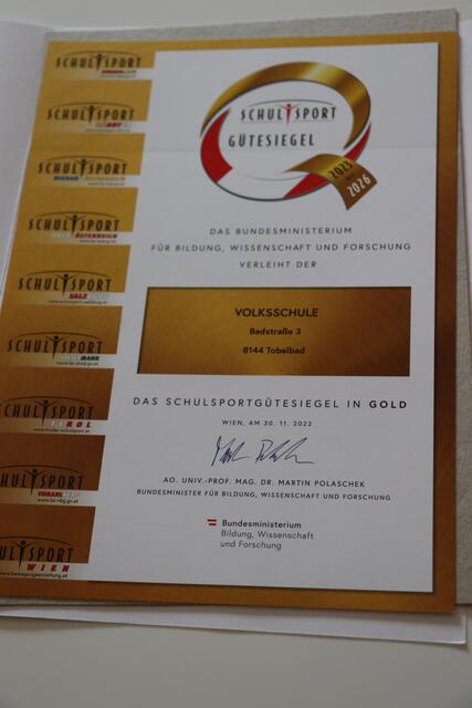 Die VS Tobelbad wurde bereits mehrfach ausgezeichnet, zuletzt mit dem Gütesiegel in Gold. | Foto: Edith Ertl