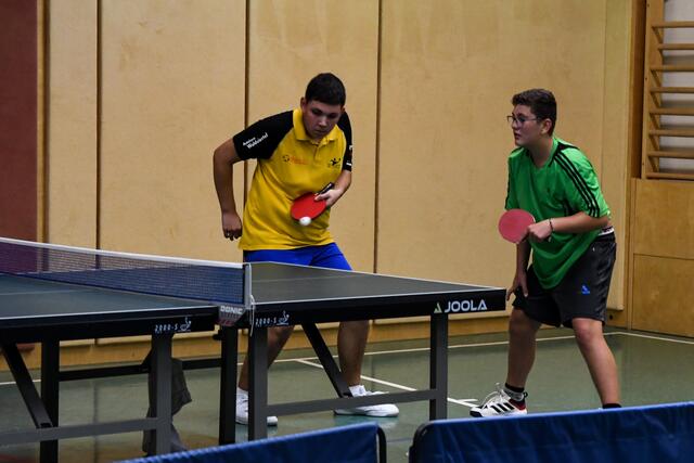 Lukas Gebert-Germ und Kornelius Gumpinger im Doppel - auch hier waren sie unschlagbar. | Foto: Foto: Tischtennis Horn