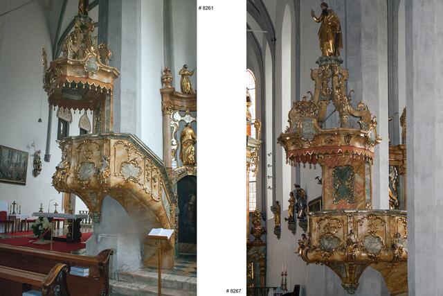 Bild 20 (# 8261): die Rokokokanzel wurde, ebenso wie die Seitenaltäre, von einem Rokokokünstler geschaffen. | Foto: © by Ing. Günter Kramarcsik