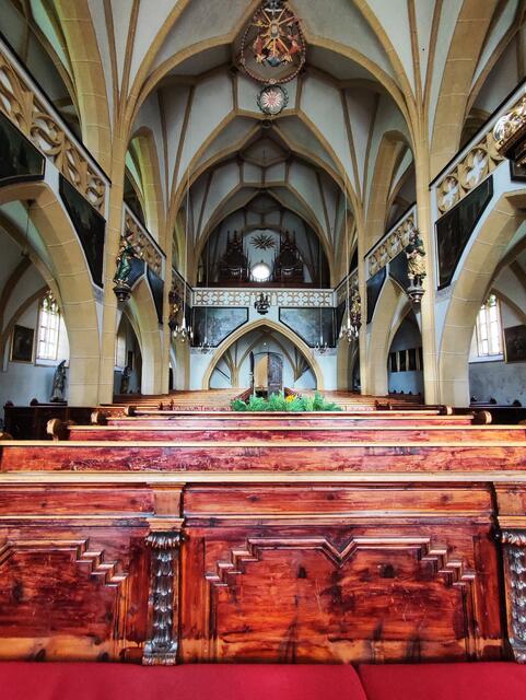 Blick zum Eingang und der Orgel auf der Empore.. | Foto: I.Wozonig