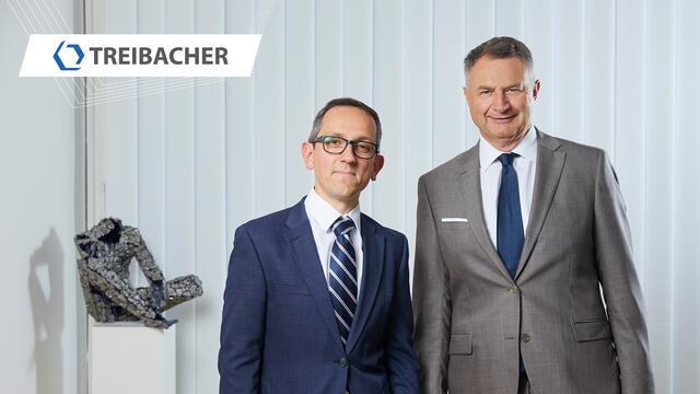 Stefan Greimel tritt mit 1. Dezember 2023 seine neue Funktion als Vorstandsmitglied an. Rainer Schmidtmayer geht 2024 in den Ruhestand. | Foto: Treibacher Industrie AG