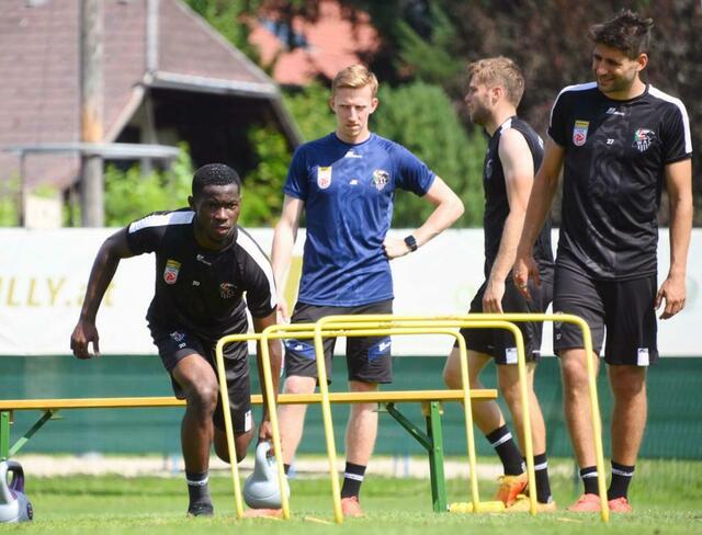 Joseph Rainer beim Training mit den Profis des WAC. | Foto: Privat