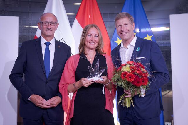 LH Mattle, Karin Becker, Präsident Hadschieff. | Foto: © Land Tirol/Lechner