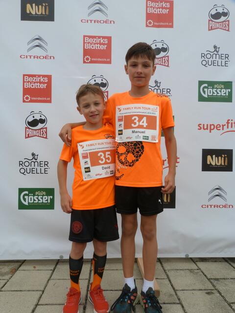 Die Brüder David und Manuel erbrachten eine super Leistung beim Lauf!